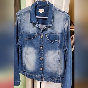 Shyanne Classic Denim Blue Jean Jacket, Sz XL